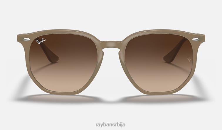 Ray-Ban рб4306 P0HP643 наочаре за сунце полирана беж/браон мушкарци