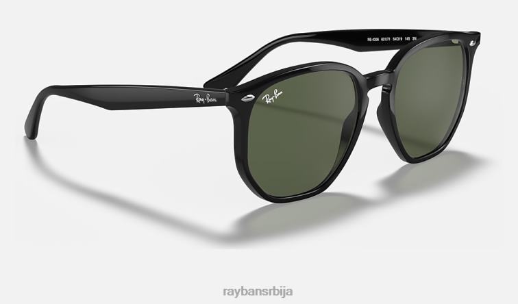 Ray-Ban рб4306 P0HP644 наочаре за сунце полирана црно/зелена мушкарци