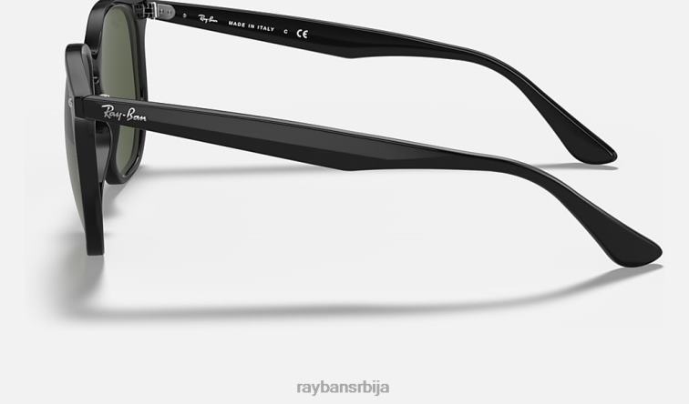 Ray-Ban рб4306 P0HP644 наочаре за сунце полирана црно/зелена мушкарци