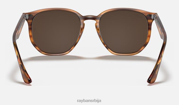 Ray-Ban рб4306 P0HP646 наочаре за сунце углачана пругаста црвена хавана/тамно браон мушкарци