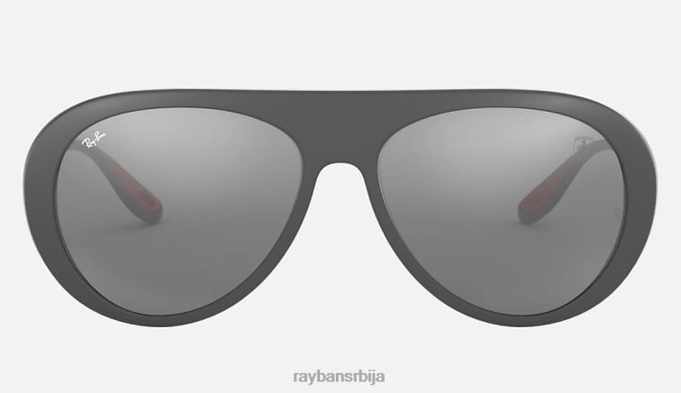 Ray-Ban рб4310м сцудериа феррари колекција P0HP1018 наочаре за сунце мат сива/сива мушкарци