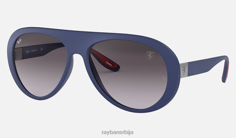 Ray-Ban рб4310м сцудериа феррари колекција P0HP1019 наочаре за сунце мат плава/сива мушкарци