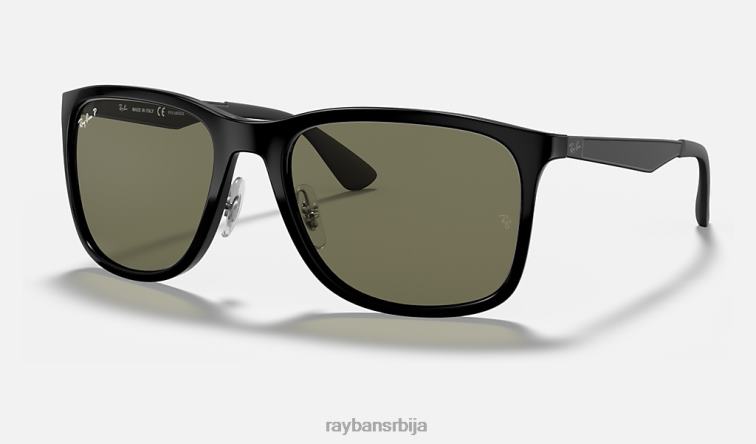 Ray-Ban рб4313 P0HP824 наочаре за сунце полирана црно/зелена мушкарци