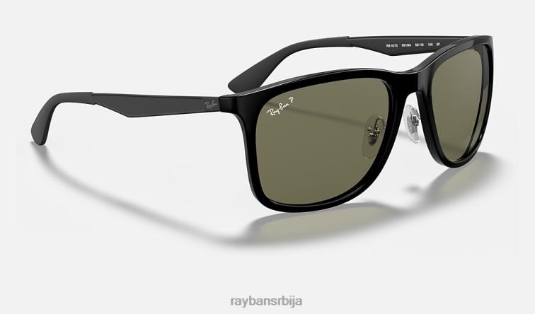 Ray-Ban рб4313 P0HP824 наочаре за сунце полирана црно/зелена мушкарци