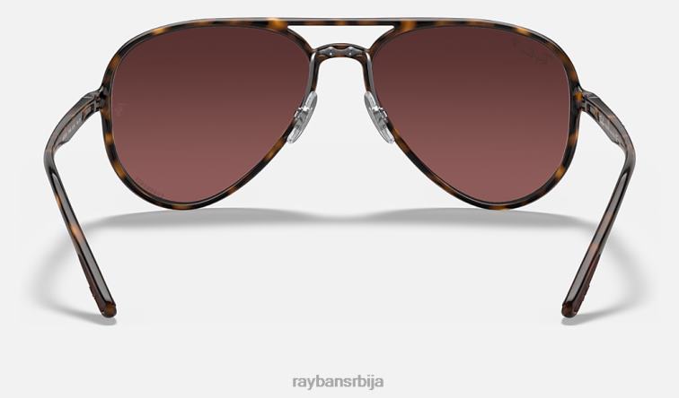 Ray-Ban рб4320цх цхроманце P0HP766 наочаре за сунце полирано светло хавана/љубичасто мушкарци