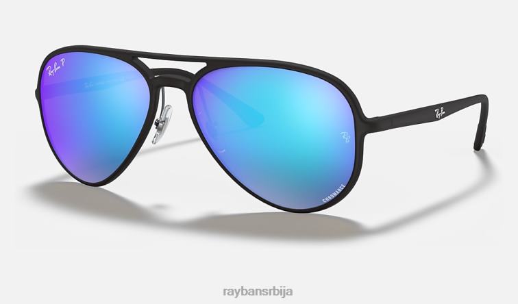 Ray-Ban рб4320цх цхроманце P0HP769 наочаре за сунце мат црна/плава мушкарци