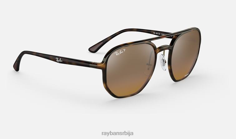 Ray-Ban рб4321цх цхроманце P0HP1008 наочаре за сунце полирано светло хавана/браон мушкарци