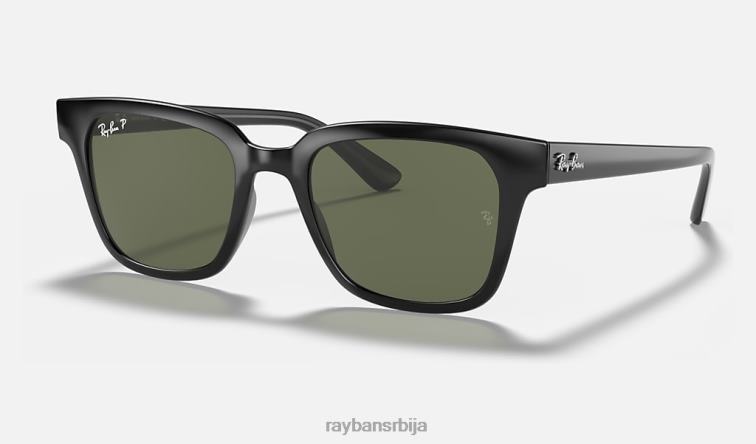 Ray-Ban рб4323 P0HP842 наочаре за сунце полирана црно/зелена мушкарци