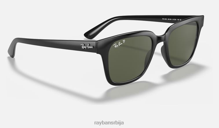 Ray-Ban рб4323 P0HP842 наочаре за сунце полирана црно/зелена мушкарци