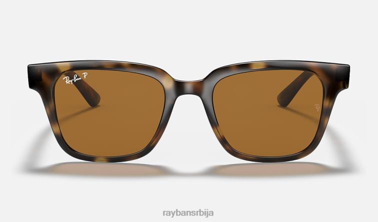 Ray-Ban рб4323 P0HP843 наочаре за сунце полирано светло хавана/браон мушкарци