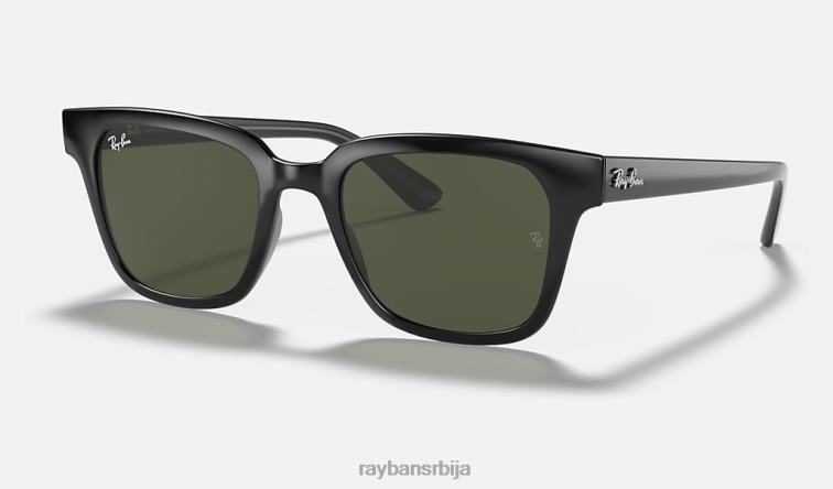 Ray-Ban рб4323 P0HP844 наочаре за сунце полирана црно/зелена мушкарци