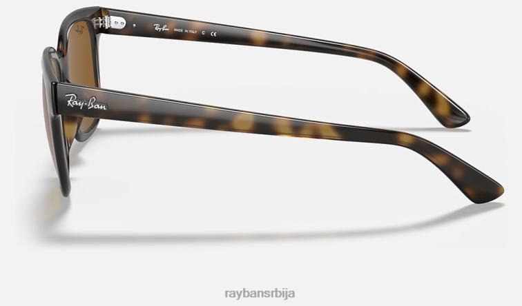 Ray-Ban рб4323 P0HP845 наочаре за сунце полирано светло хавана/браон мушкарци