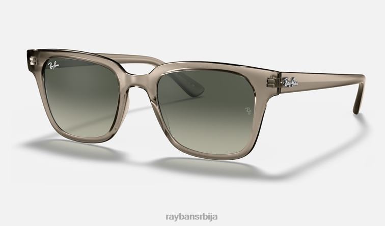 Ray-Ban рб4323 P0HP846 наочаре за сунце полирана провидна сива/сива мушкарци