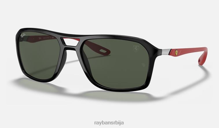 Ray-Ban рб4329м сцудериа феррари колекција P0HP1067 наочаре за сунце полирана црно/зелена мушкарци