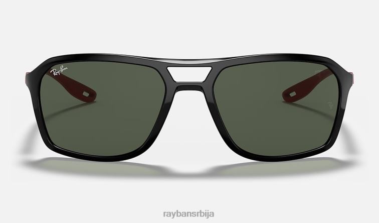Ray-Ban рб4329м сцудериа феррари колекција P0HP1067 наочаре за сунце полирана црно/зелена мушкарци