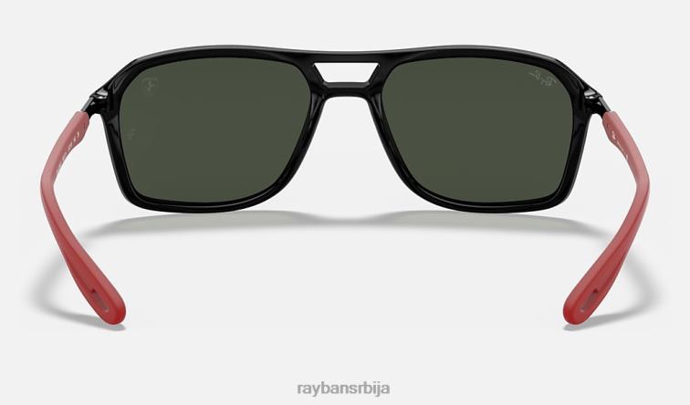 Ray-Ban рб4329м сцудериа феррари колекција P0HP1067 наочаре за сунце полирана црно/зелена мушкарци