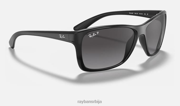 Ray-Ban рб4331 P0HP896 наочаре за сунце полирана црно/сива мушкарци