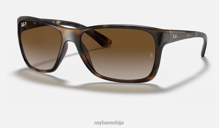 Ray-Ban рб4331 P0HP897 наочаре за сунце полирано светло хавана/браон мушкарци