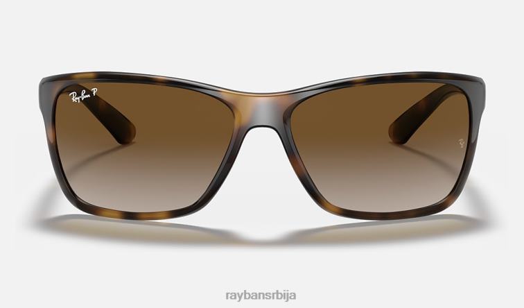 Ray-Ban рб4331 P0HP897 наочаре за сунце полирано светло хавана/браон мушкарци