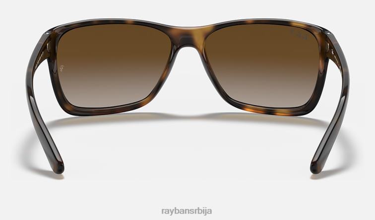 Ray-Ban рб4331 P0HP897 наочаре за сунце полирано светло хавана/браон мушкарци