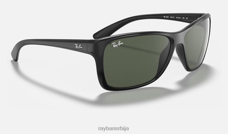 Ray-Ban рб4331 P0HP898 наочаре за сунце полирана црно/зелена мушкарци