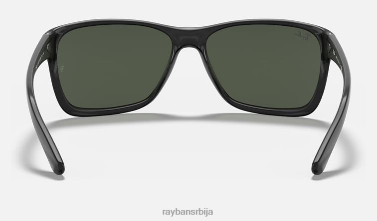Ray-Ban рб4331 P0HP898 наочаре за сунце полирана црно/зелена мушкарци