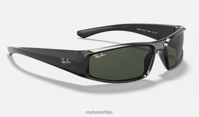 Ray-Ban рб4335 P0HP715 наочаре за сунце полирана црно/зелена мушкарци