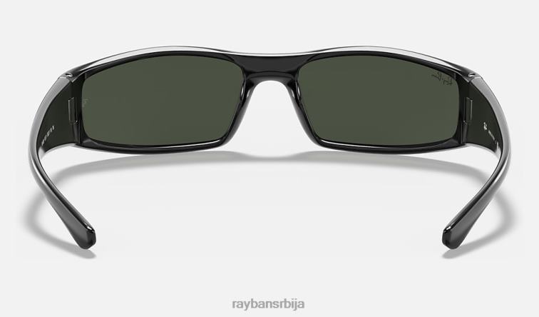 Ray-Ban рб4335 P0HP715 наочаре за сунце полирана црно/зелена мушкарци