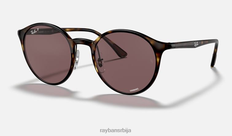 Ray-Ban рб4336цх цхроманце P0HP1028 наочаре за сунце полирано светло хавана/љубичасто мушкарци