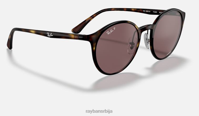 Ray-Ban рб4336цх цхроманце P0HP1028 наочаре за сунце полирано светло хавана/љубичасто мушкарци