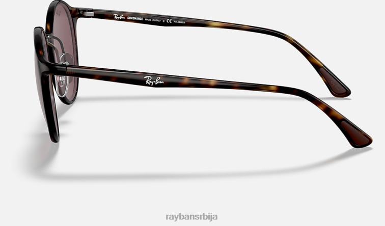 Ray-Ban рб4336цх цхроманце P0HP1028 наочаре за сунце полирано светло хавана/љубичасто мушкарци