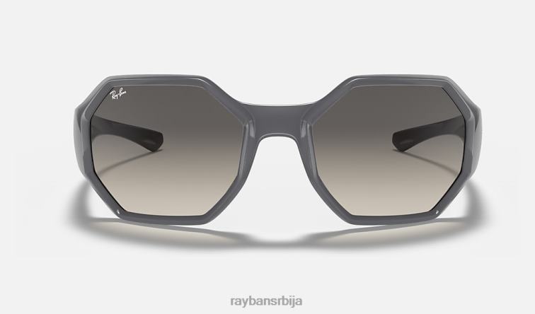 Ray-Ban рб4337 P0HP1007 наочаре за сунце полирана сива/сива мушкарци