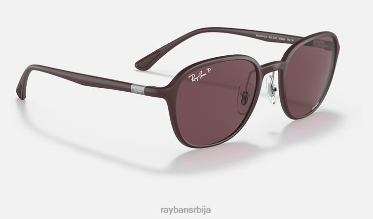 Ray-Ban рб4341цх цхроманце P0HP1273 наочаре за сунце мат љубичаста/љубичаста мушкарци