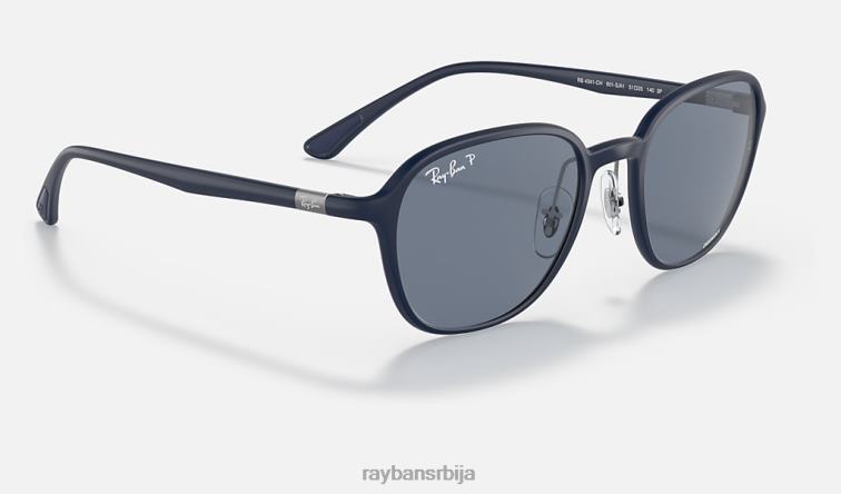 Ray-Ban рб4341цх цхроманце P0HP1275 наочаре за сунце мат плава/плава мушкарци