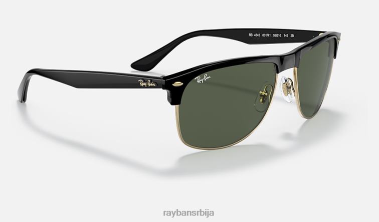Ray-Ban рб4342 P0HP1096 наочаре за сунце полирана црно/зелена мушкарци