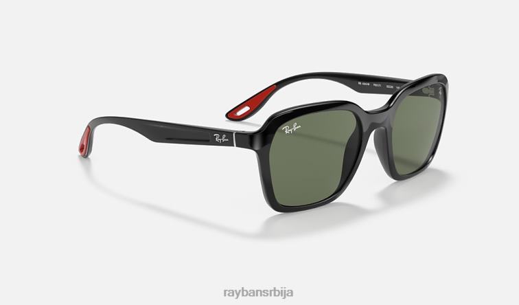 Ray-Ban рб4343м сцудериа феррари колекција P0HP1532 наочаре за сунце полирана црно/зелена мушкарци