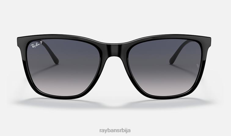 Ray-Ban рб4344 P0HP1013 наочаре за сунце полирана црна/плава/сива мушкарци