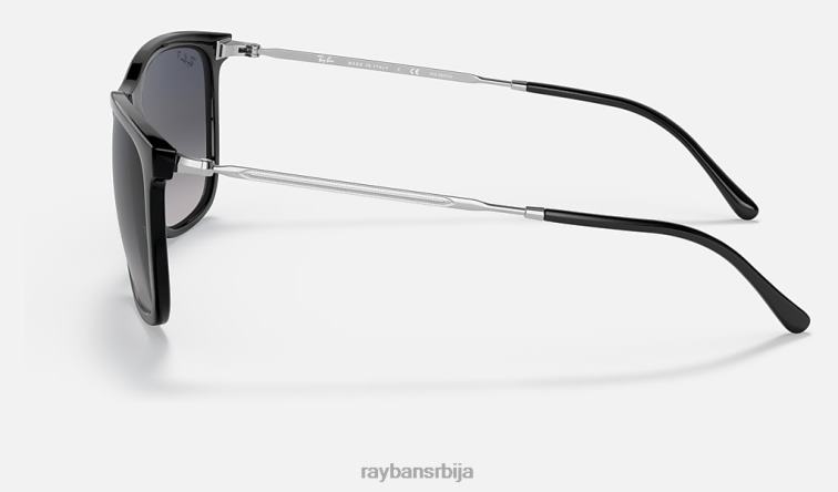 Ray-Ban рб4344 P0HP1013 наочаре за сунце полирана црна/плава/сива мушкарци