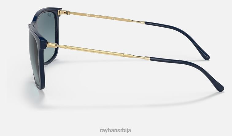 Ray-Ban рб4344 P0HP1014 наочаре за сунце полирано плаво/плаво мушкарци