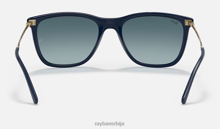 Ray-Ban рб4344 P0HP1014 наочаре за сунце полирано плаво/плаво мушкарци