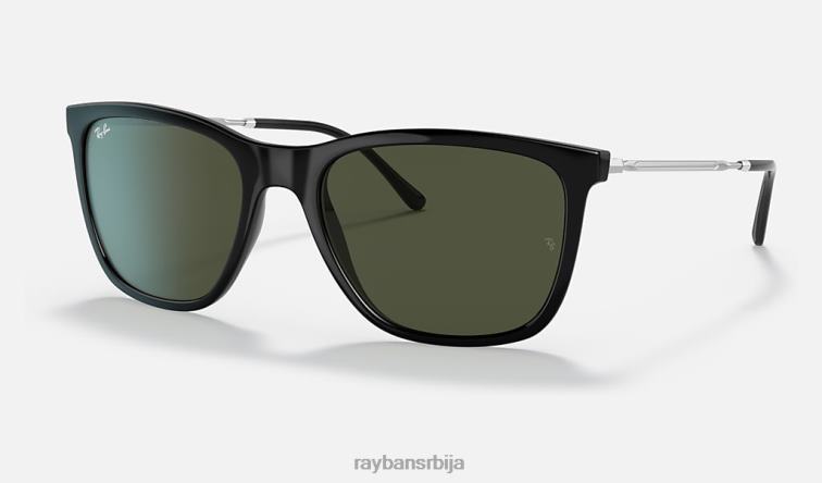 Ray-Ban рб4344 P0HP1015 наочаре за сунце полирана црно/зелена мушкарци