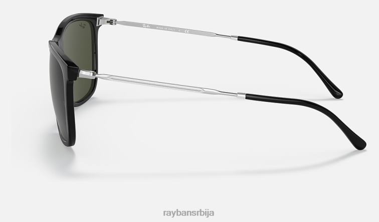 Ray-Ban рб4344 P0HP1015 наочаре за сунце полирана црно/зелена мушкарци