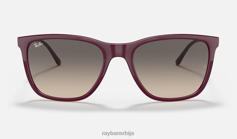 Ray-Ban рб4344 P0HP1016 наочаре за сунце полирано црвено/светло сиво мушкарци