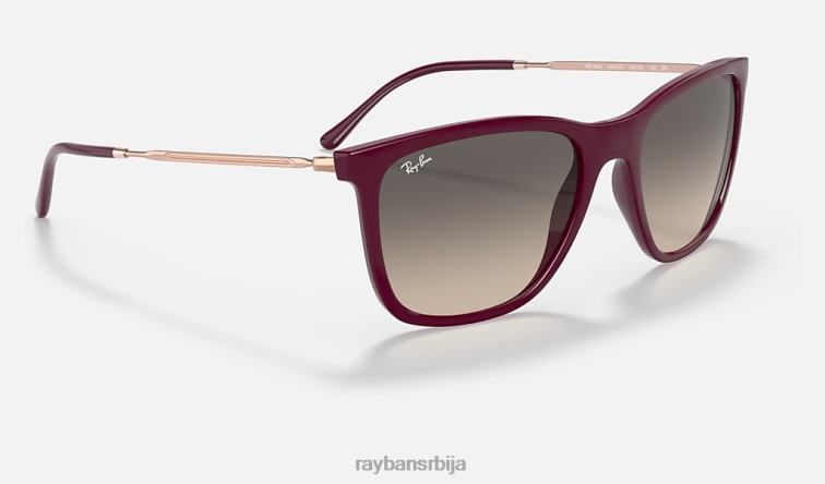 Ray-Ban рб4344 P0HP1016 наочаре за сунце полирано црвено/светло сиво мушкарци
