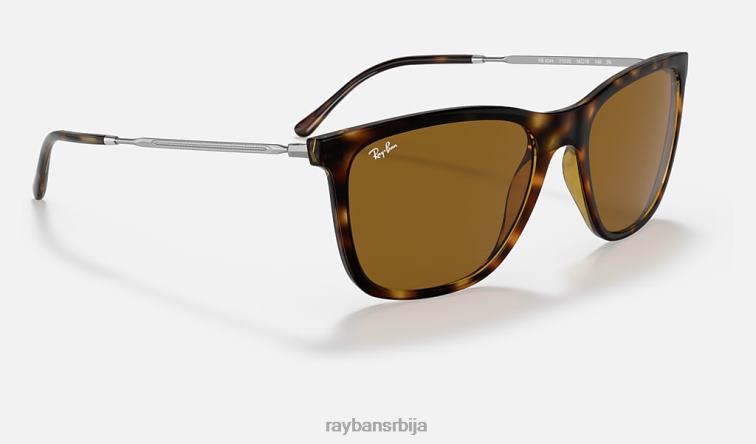Ray-Ban рб4344 P0HP1017 наочаре за сунце углачана хавана/браон мушкарци