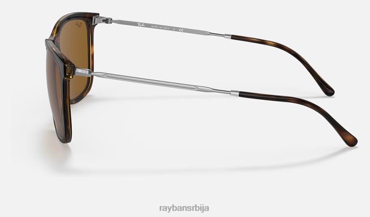 Ray-Ban рб4344 P0HP1017 наочаре за сунце углачана хавана/браон мушкарци