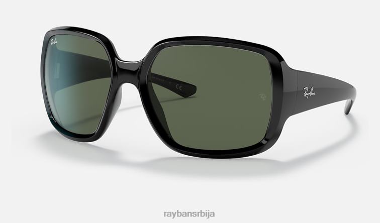 Ray-Ban рб4347 P0HP939 наочаре за сунце полирана црно/зелена мушкарци