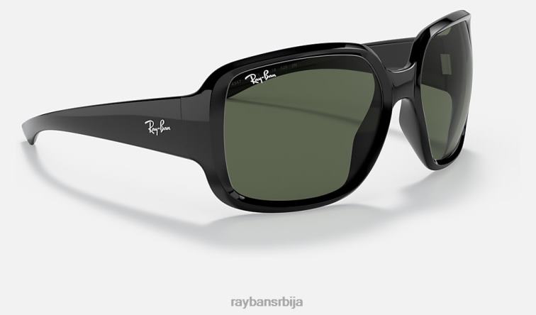 Ray-Ban рб4347 P0HP939 наочаре за сунце полирана црно/зелена мушкарци