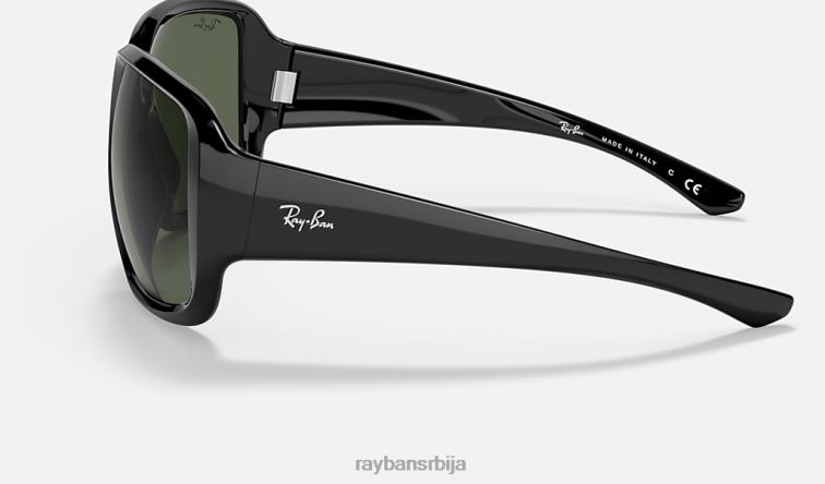 Ray-Ban рб4347 P0HP939 наочаре за сунце полирана црно/зелена мушкарци