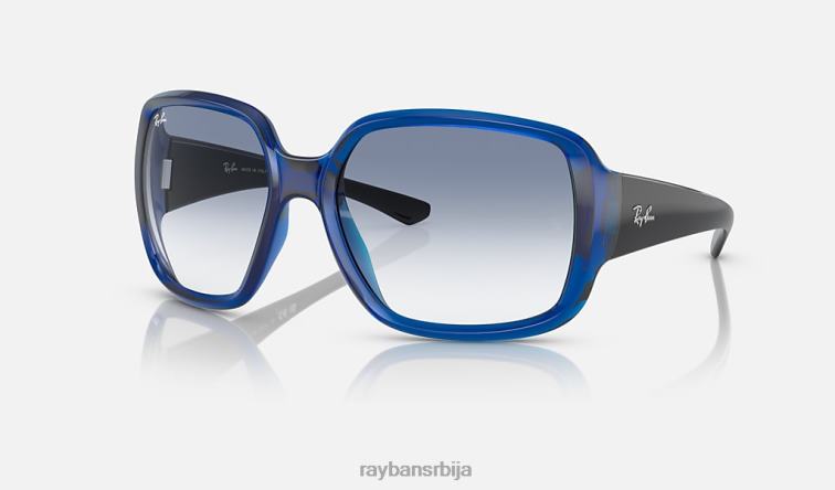 Ray-Ban рб4347 P0HP940 наочаре за сунце полирана провидна плава/плава мушкарци